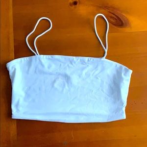 White crop top .. make up stain on the back.